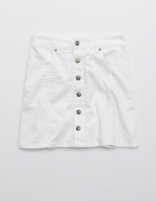 Aerie Button Front Denim Skirt