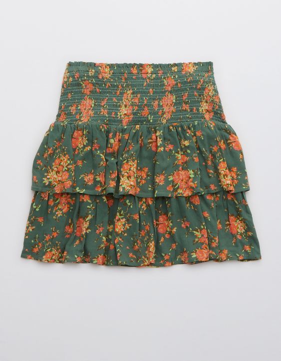 Aerie Frills 'N' Thrills Printed Mini Skirt