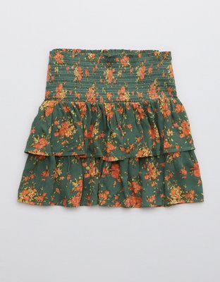 Aerie Frills 'N' Thrills Printed Mini Skirt