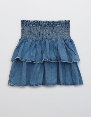 Женские юбки Aerie Frills 'N' Thrills Denim Mini Skirt — фото 4