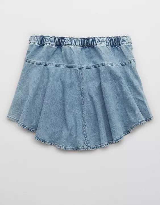 Aerie Denim Circle Mini Skirt