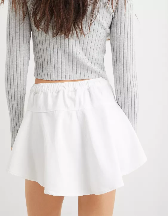 Aerie Denim Circle Mini Skirt