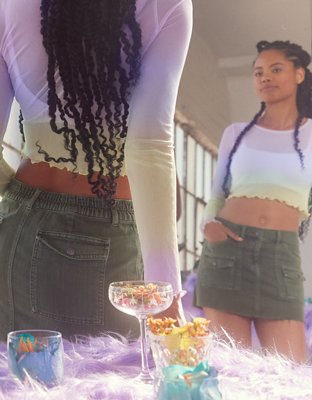Женские юбки Aerie Cargo Micro Mini Skirt — фото 4