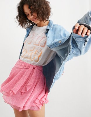 Aerie Chiffon Wrap Skirt
