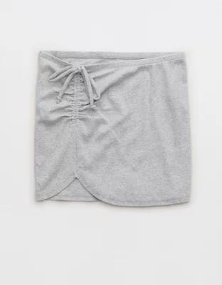 Aerie Ruched Rib Mini Skirt