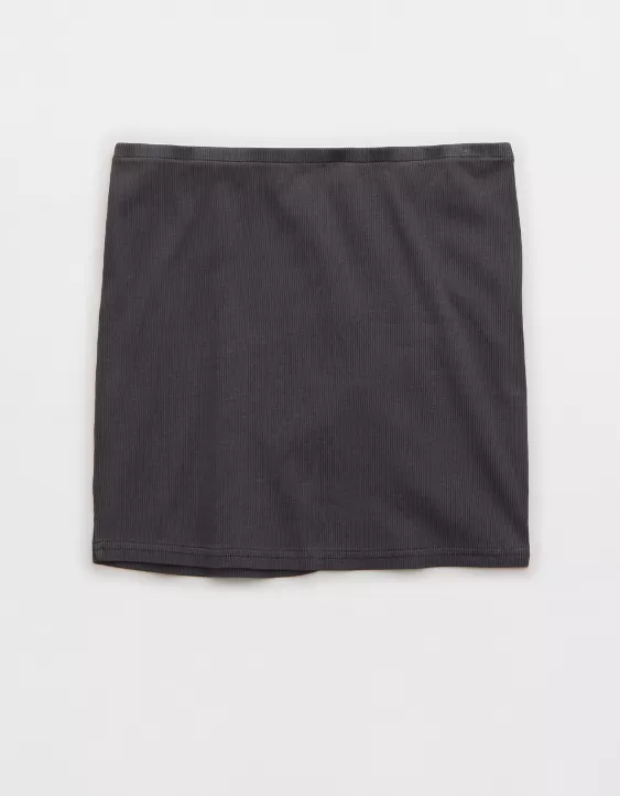 Aerie Ruched Rib Mini Skirt