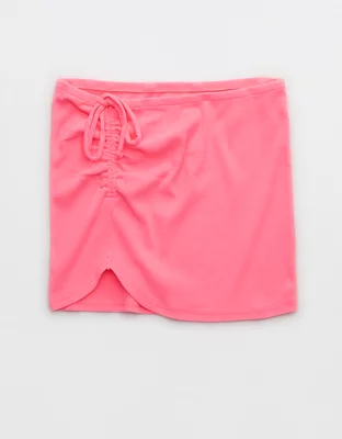 Aerie Ruched Rib Mini Skirt