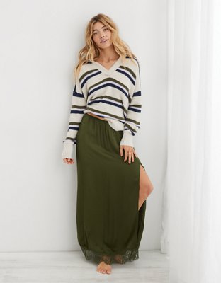 Aerie Satin Maxi Skirt