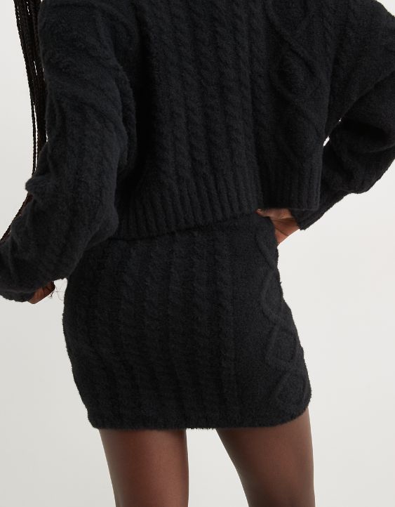 Aerie Buttercream Sweater Mini Skirt