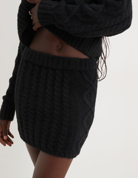 Aerie Buttercream Sweater Mini Skirt