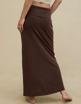 Женские юбки Aerie Chill Up Foldover Maxi Skirt — фото 2