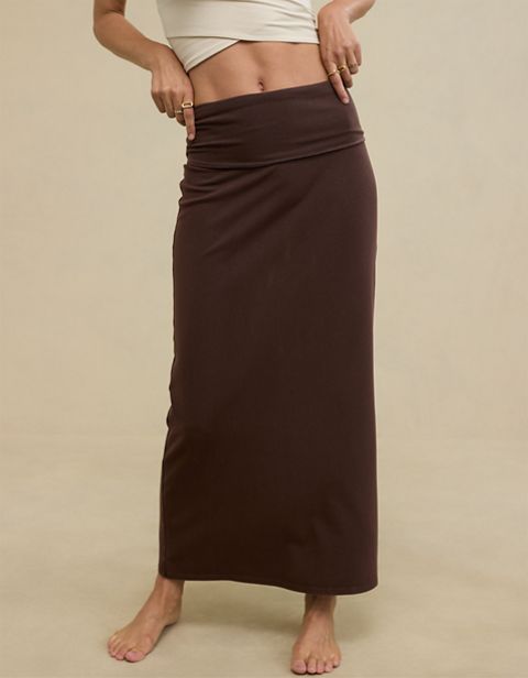 Женские юбки Aerie Chill Up Foldover Maxi Skirt