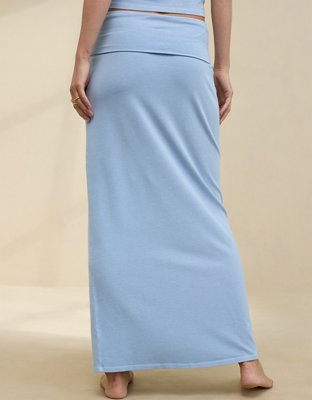 Aerie Chill Up Foldover Maxi Skirt