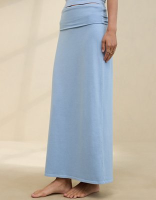 Aerie Chill Up Foldover Maxi Skirt