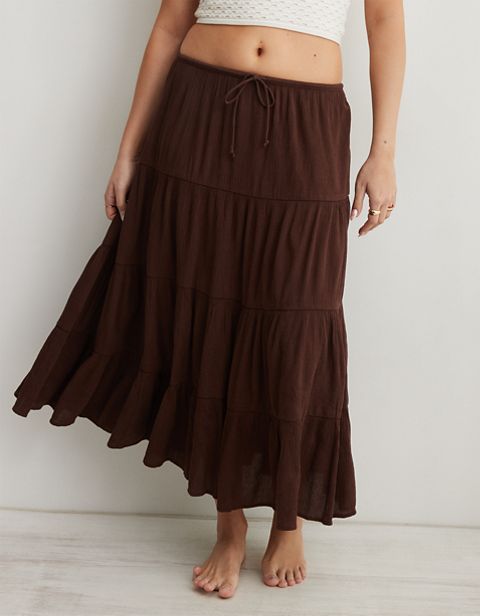 Женские юбки Aerie Beach Club Tiered Maxi Skirt
