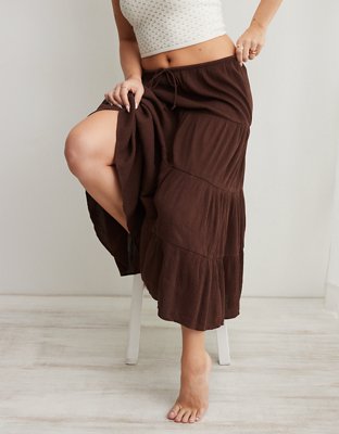 Aerie Beach Club Tiered Maxi Skirt