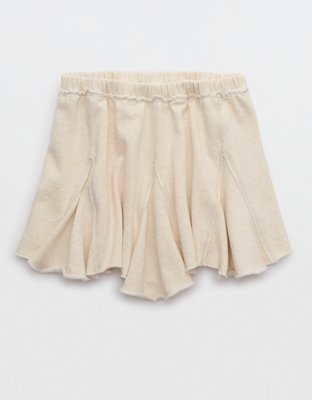 Aerie Fleece Godet Mini Skirt