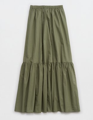 Женские юбки Aerie Poplin Tiered Maxi Skirt — фото 4