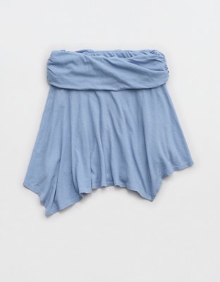 Aerie Foldover Mini Skirt Womens Monaco Blue XXS 15$
