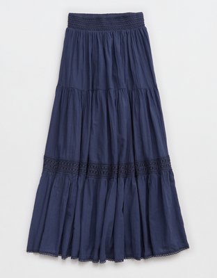 Aerie Crochet The Day Maxi Skirt