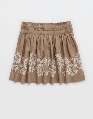 Aerie Embroidered Mini Skirt