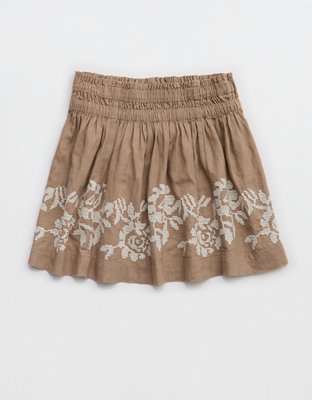 Aerie Embroidered Mini Skirt