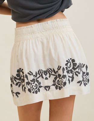 Aerie Embroidered Mini Skirt