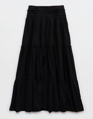 Aerie Boho Button Maxi Skirt