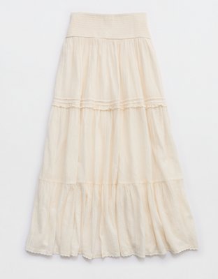 Aerie Boho Button Maxi Skirt