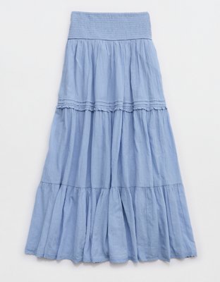 Aerie Boho Button Maxi Skirt