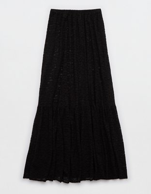 Aerie Tiered Lace Maxi Skirt