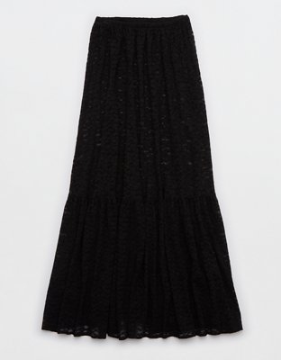 Aerie Tiered Lace Maxi Skirt