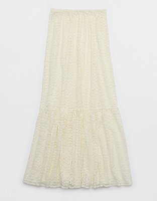 Aerie Tiered Lace Maxi Skirt