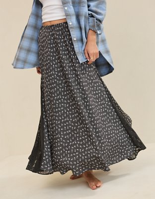 Aerie Satin Maxi Skirt