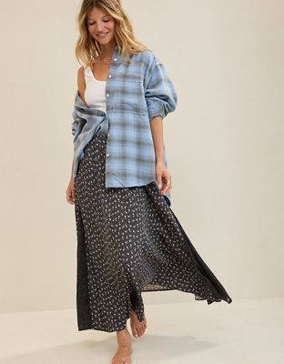 Aerie Satin Maxi Skirt