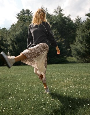 Aerie Satin Maxi Skirt