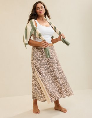 Aerie Satin Maxi Skirt