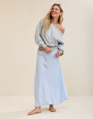 Aerie Satin Maxi Skirt