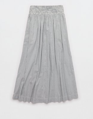 Aerie Seersucker Midaxi Skirt