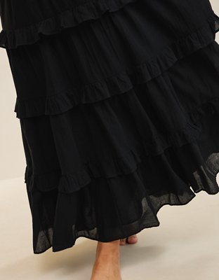 Aerie Ready To Ruffle Tiered Midaxi Skirt