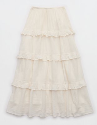 Aerie Ready To Ruffle Tiered Midaxi Skirt