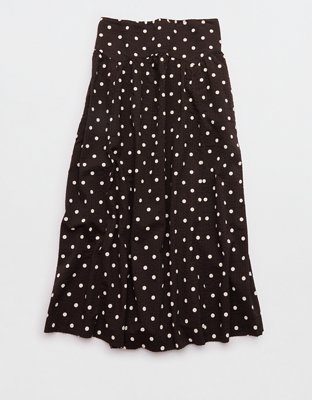 Aerie Seersucker Midaxi Skirt