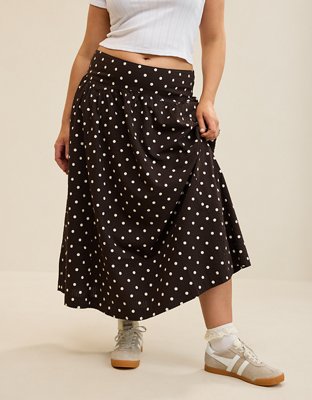 Aerie Seersucker Midaxi Skirt