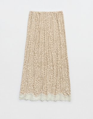 OVERSLEPT by Aerie Real Soft Rib Midi Skirt