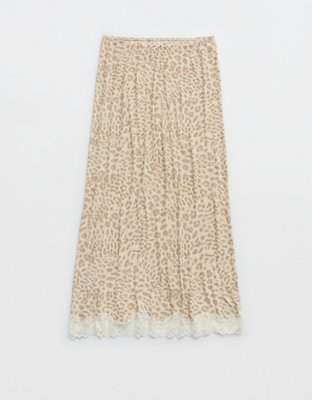 OVERSLEPT by Aerie Real Soft Rib Midi Skirt
