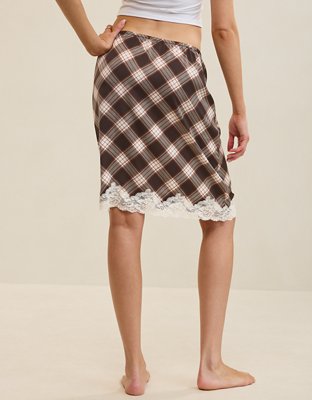 OVERSLEPT by Aerie Liquid Satin Slip Skirt