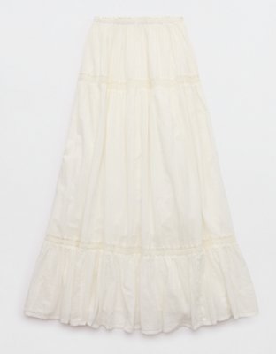 Aerie Lace Trim Maxi Skirt