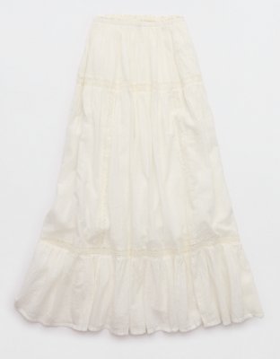 Aerie Lace Trim Maxi Skirt