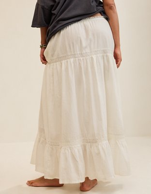 Aerie Lace Trim Maxi Skirt