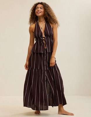 Aerie Beach Texture Maxi Skirt